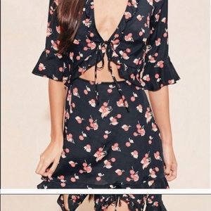 For love and lemons NWT  cherry dress  XS